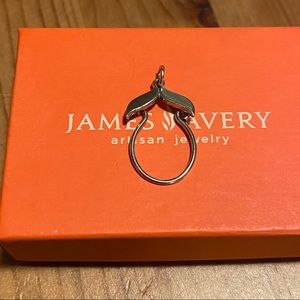 James Avery two leaves charm holder necklace